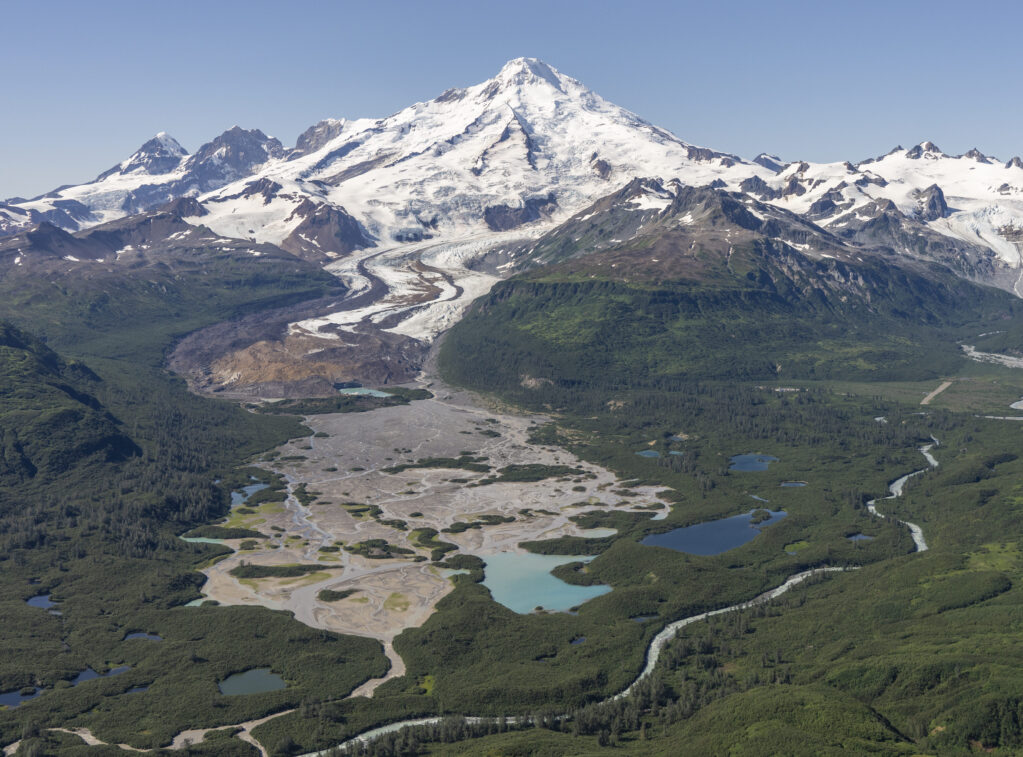 DSC05845-Edit-5 Mount Iliamna seen in an aerial view.